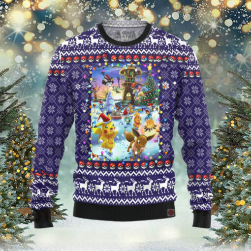 3D Anime Pokemon Happy Pokemon Custom Fandom Ugly Christmas Sweater