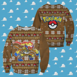 3D Anime Pokemon Infernape Custom Fandom Ugly Christmas Sweater