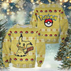 3D Anime Pokemon Mimikyu Custom Fandom Ugly Christmas Sweater