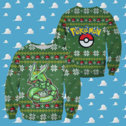 3D Anime Pokemon Rayquaza Custom Fandom Ugly Christmas Sweater