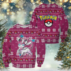 3D Anime Pokemon Sylveon Custom Fandom Ugly Christmas Sweater