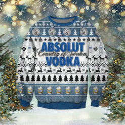 Absolut Vodka Christmas Pine Tree Ugly Sweater