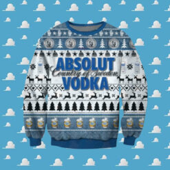 Absolut Vodka Christmas Pine Tree Ugly Sweater