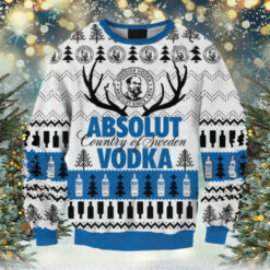 Absolut Vodka Reindeer Horns Ugly Sweater