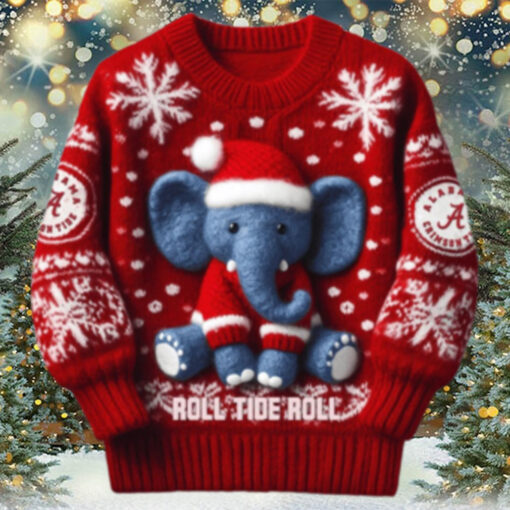 Alabama Crimson Tide Roll Tide Roll Christmas Ugly Sweater