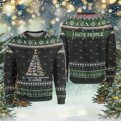 All I Want For Christmas Is Camping Ugly Christmas Sweater