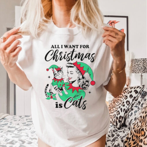 All I want for Christmas is cats shirt