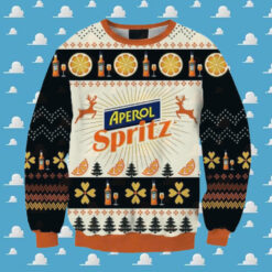 Aperol Spritz Christmas Four Leaf Clover Ugly Sweater