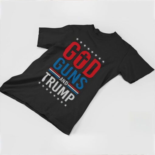 Awesome God Guns And Trump 2024 Election T Shirt