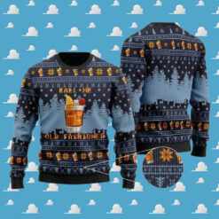 Whiskey Call Me Old Fashioned Ugly Christmas Sweater