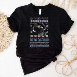 Baltimore Ravens NFL football Christmas helmet shirt