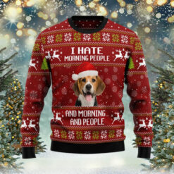 Beagle Hate Morning People Ugly Christmas Sweater