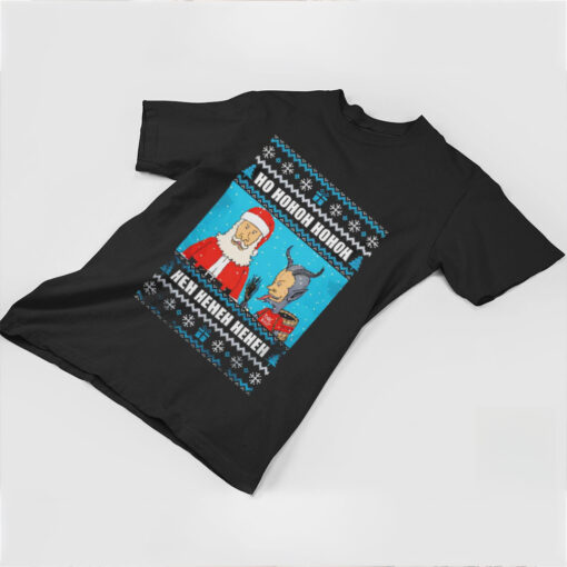 Beavis and Butt head Santa Claus and Krampus X Mas Sucks ho hohoh hohoh shirt