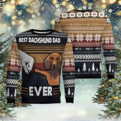 Best Dachshund Dad Ever Ugly Christmas Sweater