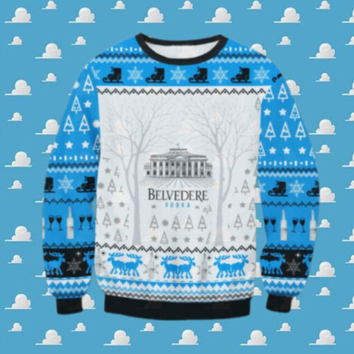 [Best Selling Product] Belvedere Vodka 3D Printed Ugly Christmas Sweater