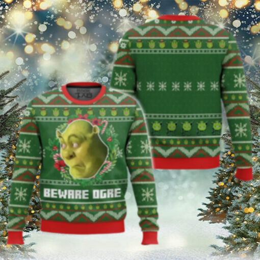 Beware Ogre Shrek Ugly Sweater