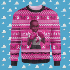 Black Girl Breast Cancer Awareness 3D Sweater