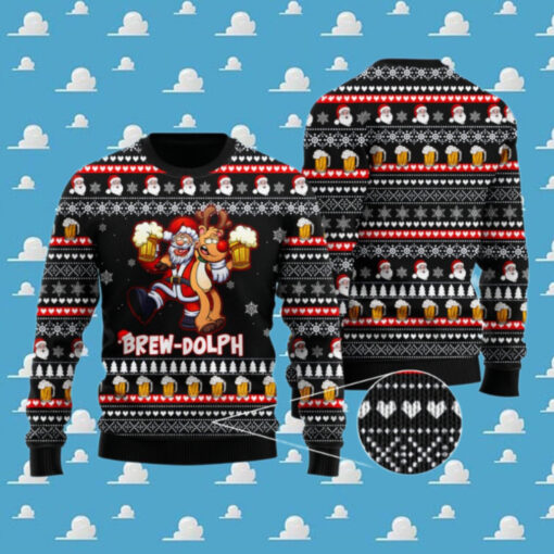 Brewdolph Reindeer Christmas Ugly Christmas Sweater