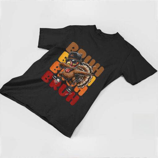 Bruh Turkey Dabbing Cool Turkey Thanksgiving Dance Shirt