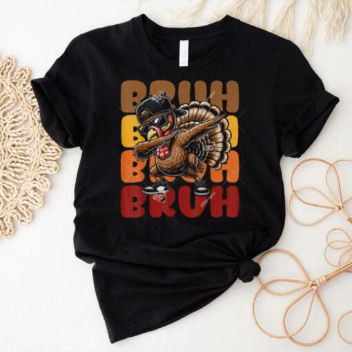 Bruh Turkey Dabbing Cool Turkey Thanksgiving Dance Shirt