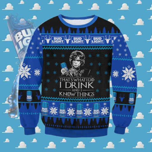 Bud Light Drink Know Things Ugly Sweater