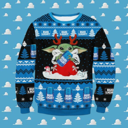 Bud Light Yoda Christmas Ugly Sweater