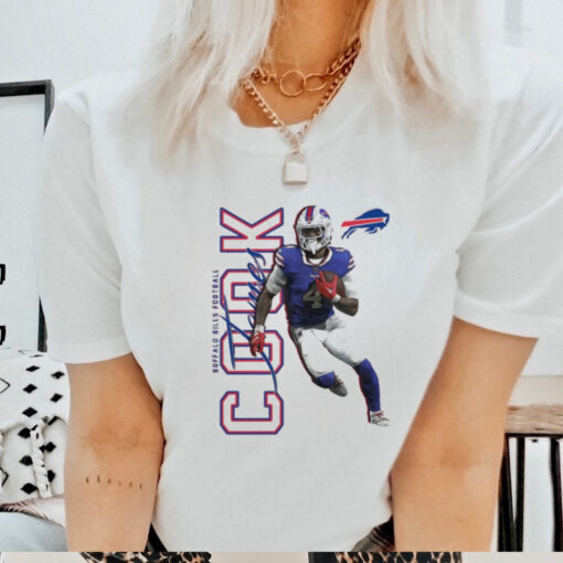 Buffalo Bills James Cook script signature shirt