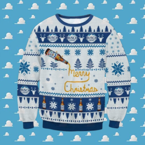 Busch Light Flowing Christmas Ugly Sweater