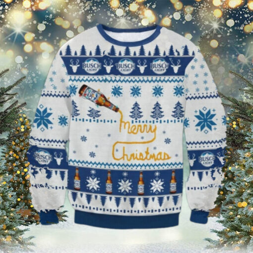 Busch Light Flowing Christmas Ugly Sweater