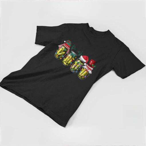 Canned Pickles Christmas  Retro Pickle Santa Elf Reindeer Shirt