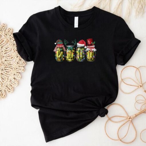 Canned Pickles Christmas  Retro Pickle Santa Elf Reindeer Shirt