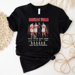 Chicago Bulls Scottie Pippen Michael Jordan Phil Jackson And Dennis Rodman Thank You For The Memories Signatures shirt