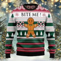 Christmas Cookies Bite Me Ugly Christmas Sweater