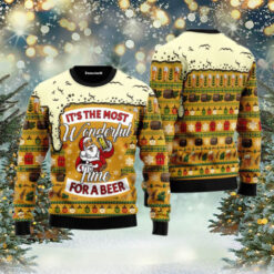 Christmas Most Wonderful Time For Beer Ugly Christmas Sweater