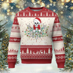 Christmas Skeleton Ugly Christmas Sweater It’s Fine I’m Fine Everything Is Fine Xmas Light Funny TS02