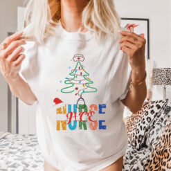 Christmas Tree Nurse Shirt, Christmas Shirt for Nurse, Xmas Nurse Pajama, Medical School Christmas Shirt