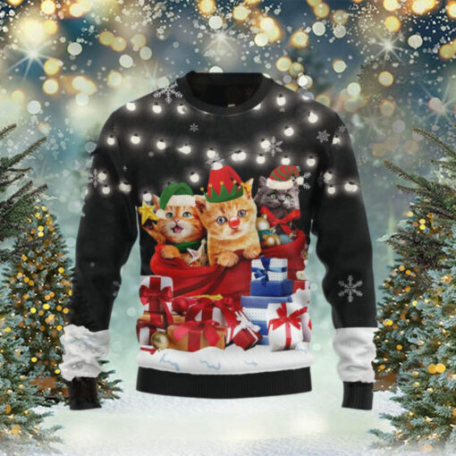 Christmas Ugly Sweater Cat Gifts Noel Funny Sweater Gift