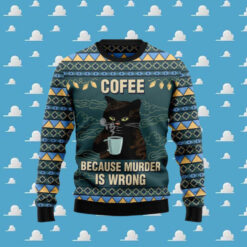 Coffee Cat Ugly Christmas Sweater