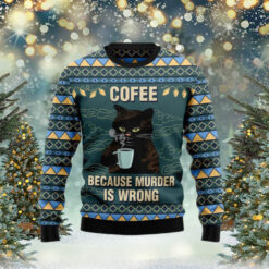 Coffee Cat Ugly Christmas Sweater