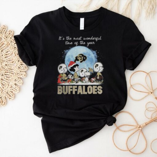 Colorado Buffaloes It The Most Wonderful Time Of The Year Peanut Characters Christmas Shirt(1)