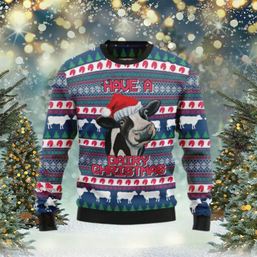 Cow Dairy Christmas Ugly Christmas Sweater