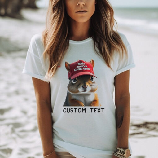 Custom Text The Squirrel Peanut Donald Trump T Shirt