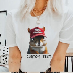 Custom Text The Squirrel Peanut Donald Trump T Shirt