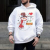 Cute I Love Being A Grammy Snowman Retro Snowflake Candy Merry Christmas And Happy New Year T Shirt