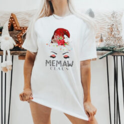 Cute Memaw Claus Retro Santa Claus Happy Merry Christmas T Shirt