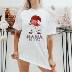 Cute Nana Claus Retro Santa Claus Happy Merry Christmas T Shirt