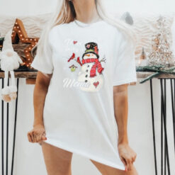 Cute Snowman Xmas I Love Being A Mema Merry Christmas T Shirt