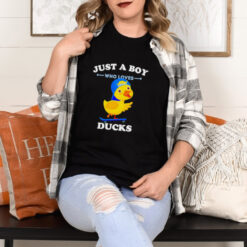 Cute cartoon for duck lover just a boy who loves ducks shirt