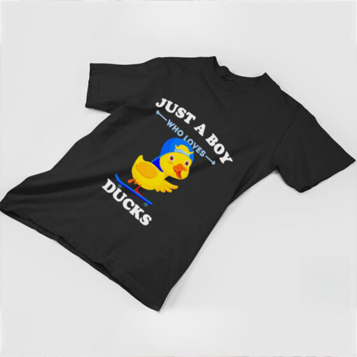 Cute cartoon for duck lover just a boy who loves ducks shirt