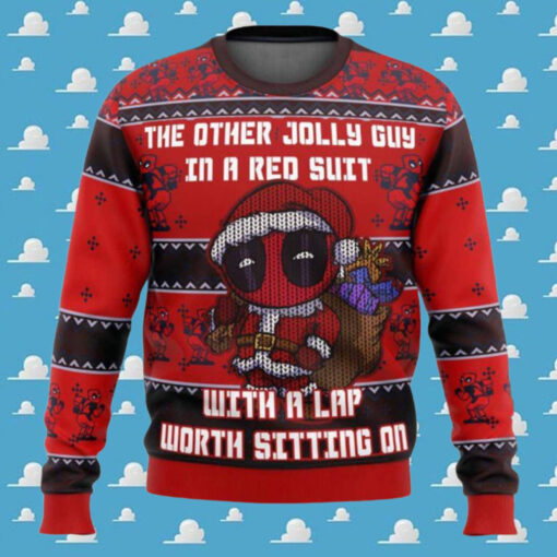 Deadpool Jolly Santa Hat Ugly Christmas Sweater